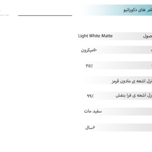 ویندو فیلم دکوراتیو Light White Matte